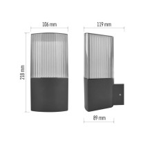 Garten-Wandleuchte LANA, 11,7 x 10,6 x 21,8 cm, 1 x E27, 25 W