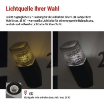 Garten-Wandleuchte LANA, 10,6 x 8,8 x 28,6 cm, 1 x E27, 25 W