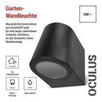Garten-Wandleuchte OCULUS, 8,8 x 6,7 x 8 cm, 1 x GU10, 1× 7W