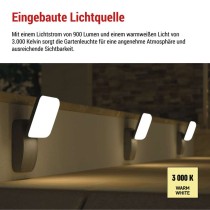 LED Garten-Wandleuchte NIKA, 12 x 12 x 20 cm, 12,5 W, warmweiß