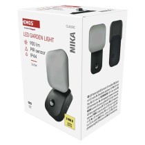 LED záhradné nástenné svietidlo NIKA, senzor súmraku, 12 x 12 x 20 cm, 12,8 W, teplá biela