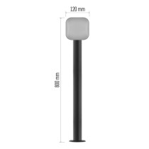 LED Garten-Pollerleuchte NIKA, 12 x 12 x 80 cm, 12,5 W, warmweiß