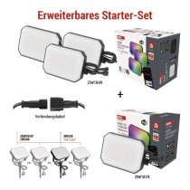 GoSmart LED-Außenstrahler, Erweiterungsset, 1 Stück, 4 W, RGBIC dimmbar, WiFi