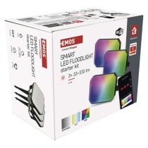 GoSmart LED-Außenstrahler, Starter-Set, 3-teilig, 14 W, RGBIC dimmbar, WiFi