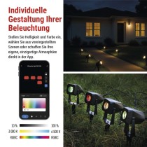 GoSmart LED-Außenstrahler, Erweiterungsset, 1 Stück, 1,5 W, RGBIC dimmbar, WiFi