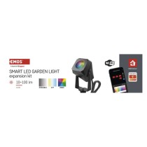 GoSmart LED-Außenstrahler, Erweiterungsset, 1 Stück, 1,5 W, RGBIC dimmbar, WiFi