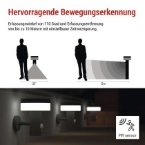LED Solar-Garten-Wandleuchte TERION mit Dämmerungssensor, 12,5 x 14,7 x 14,6 cm