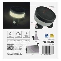 Vrtna LED stenska svetilka TERION s PIR senzorjem, 12,5 x 14,7 x 14,6 cm