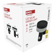 Vrtna LED stenska svetilka TERION s PIR senzorjem, 12,5 x 14,7 x 14,6 cm
