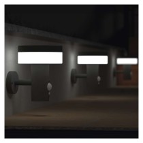 Vrtna LED stenska svetilka TERION s PIR senzorjem, 12,5 x 14,7 x 14,6 cm