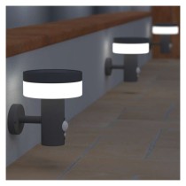 Vrtna LED stenska svetilka TERION s PIR senzorjem, 12,5 x 14,7 x 14,6 cm