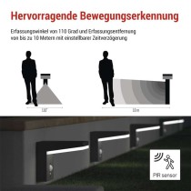 LED Solar-Garten-Wandleuchte VEREA mit Dämmerungssensor, 10,7 x 15,4 x 13 cm