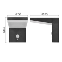 LED Solar-Garten-Wandleuchte VEREA mit Dämmerungssensor, 10,7 x 15,4 x 13 cm
