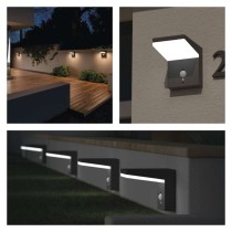 LED Solar-Garten-Wandleuchte VEREA mit Dämmerungssensor, 10,7 x 15,4 x 13 cm