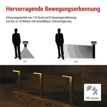 LED Solar-Garten-Wandleuchte VEREA mit Dämmerungssensor, 10,7 x 15,4 x 50 cm
