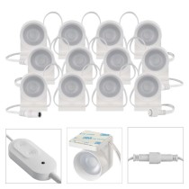 GoSmart LED-Strahler - 255 cm Kette, 12 Teile, 7 W, RGBIC+CCT, dimmbar, WiFi