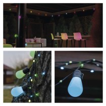 GoSmart LED-Lichterkette – 15× Party-Glühbirnen, 15 m, für außen und innen, RGBIC WiFi
