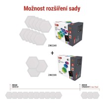 GoSmart LED svítidlo Hexagon, startovací sada, 10 dílů, 19 W, RGBIC stmívatelné, WiFi