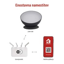 GoSmart LED ambientalna svetilka, črna, topla bela–hladna bela/ RGB, WiFi