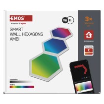 GoSmart LED-Leuchte Hexagon, Erweiterungsset, 3-teilig, 1,8W, RGBIC dimmbar, WiFi