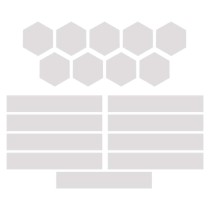 GoSmart LED-Leuchte Lines weiß, 9 Teile, 34 W, RGBIC dimmbar, WiFi