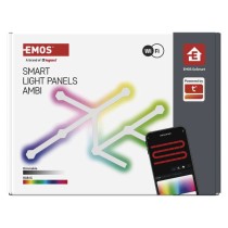 GoSmart LED-Leuchte Lines weiß, 9 Teile, 34 W, RGBIC dimmbar, WiFi