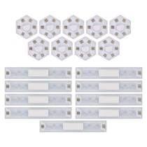 GoSmart LED Leuchte Lines schwarz, 9 Teile, 34 W, RGBIC dimmbar, WiFi