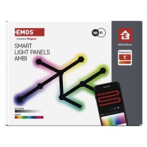 GoSmart LED Leuchte Lines schwarz, 9 Teile, 34 W, RGBIC dimmbar, WiFi