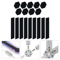 GoSmart LED Leuchte Lines schwarz, 9 Teile, 34 W, RGBIC dimmbar, WiFi