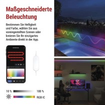 GoSmart Flexible LED-Leiste NEON weiß, 3 m, 23 W, RGBIC dimmbar, WiFi