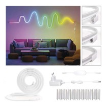 GoSmart Flexible LED-Leiste NEON weiß, 3 m, 23 W, RGBIC dimmbar, WiFi