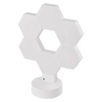 GoSmart LED-Tischleuchte Hexagon weiß, 6-teilig, RGBIC dimmbar, WiFi
