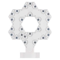 GoSmart LED-Tischleuchte Hexagon weiß, 6-teilig, RGBIC dimmbar, WiFi
