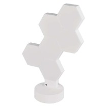 GoSmart LED-Tischleuchte Hexagon weiß, 6-teilig, RGBIC dimmbar, WiFi