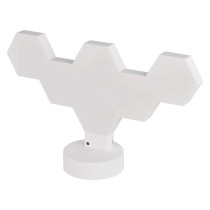 GoSmart LED-Tischleuchte Hexagon weiß, 6-teilig, RGBIC dimmbar, WiFi