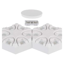 GoSmart LED-Tischleuchte Hexagon weiß, 6-teilig, RGBIC dimmbar, WiFi