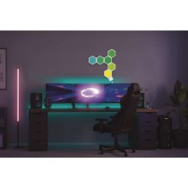 GoSmart LED-Tischleuchte Hexagon weiß, 6-teilig, RGBIC dimmbar, WiFi