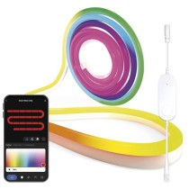 GoSmart Flexible LED-Leiste NEON weiß, 5 m, 33 W, RGBIC dimmbar, WiFi