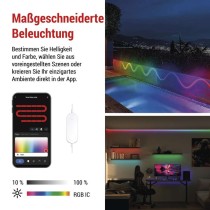 GoSmart Flexible LED-Leiste NEON weiß, 5 m, 33 W, RGBIC dimmbar, WiFi