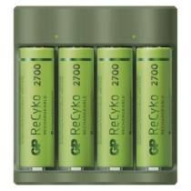 Nabíječka baterií GP Everyday B421 + 4× AA ReCyko 2700 + USB