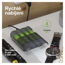 Nabíječka baterií GP Speed M451 + 4× AA ReCyko 2700