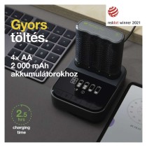 GP Pro akkumulátor töltő P461+4xAA ReCyko 2700mAh+ dokkoló