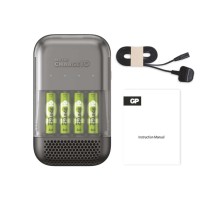 GP Akkumulátor töltő Charge 10 S491 + 4× AA