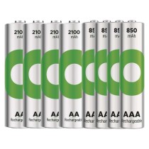 GP Akkumulátor töltő Eco E821 + 4× AA 2100 + 4× AAA 850