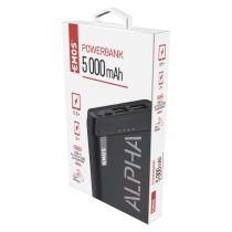 Power bank EMOS Alpha 5, 5000 mAh, čierny + kabel USB-C