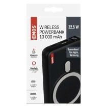 EMOS Powerbank WI 1023D, 10 000 mAh, 22,5 W+Wireless, fekete