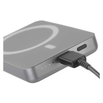 EMOS Powerbank WI 522, 5 000 mAh, 20 W+Wireless, szürke
