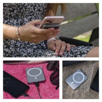 EMOS Powerbank WI 522, 5 000 mAh, 20 W+Wireless, szürke