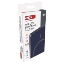 EMOS Powerbank WI 522, 5 000 mAh, 20 W+Wireless, kék