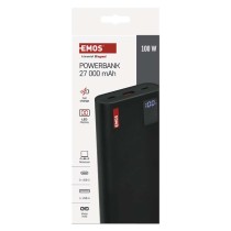 EMOS Powerbank NTBF30, 27 000 mAh, 100 W PD, fekete